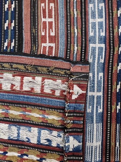 27072905f - Nomaden-Decke´Djajim, Persien, Anfang 20.Jhd, Wolle auf Wolle, ca. 170 x 155 cm, EHZ: ...