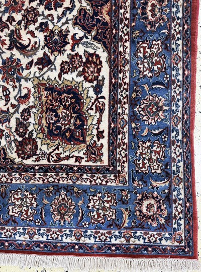 27072907a - Esfahan´Shooreshi´fein alt, Persien, Anfang20.Jhd, Korkwolle auf Baumwolle, ca. 235 x ...