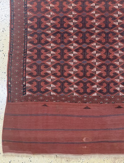 27072922b - Antiker Sumakh, Turkmenistan, 19.Jhd, Wolleauf Wolle, ca. 303 x 187 cm, EHZ: 2 ...