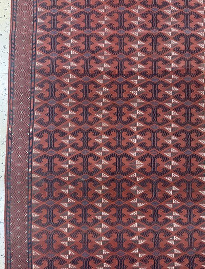 27072922c - Antiker Sumakh, Turkmenistan, 19.Jhd, Wolleauf Wolle, ca. 303 x 187 cm, EHZ: 2 ...