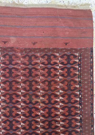 27072922f - Antiker Sumakh, Turkmenistan, 19.Jhd, Wolleauf Wolle, ca. 303 x 187 cm, EHZ: 2 ...