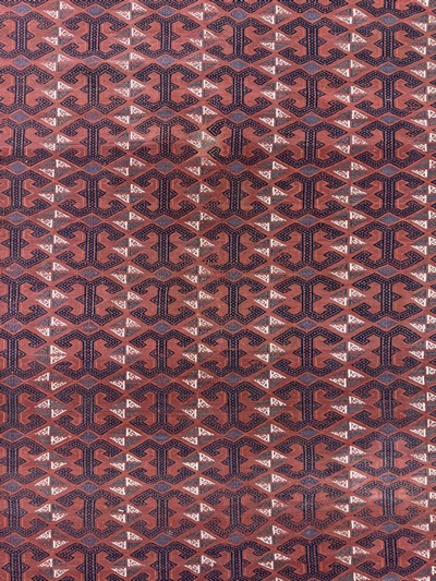 27072922g - Antiker Sumakh, Turkmenistan, 19.Jhd, Wolleauf Wolle, ca. 303 x 187 cm, EHZ: 2 ...