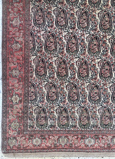27072936b - Antiker Senneh fein, Persien, 19.Jhd, Wolleauf Baumwolle, ca. 190 x 130 cm, EHZ: 2 ...