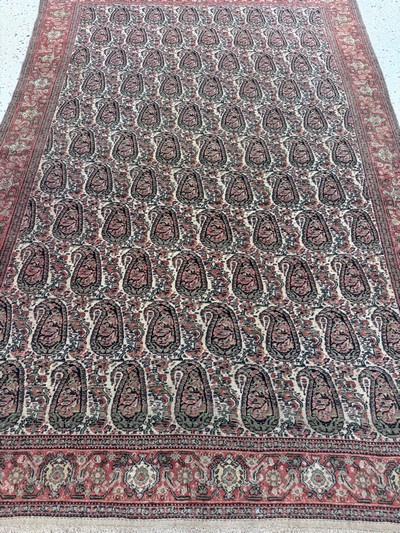 27072936e - Antiker Senneh fein, Persien, 19.Jhd, Wolleauf Baumwolle, ca. 190 x 130 cm, EHZ: 2 ...