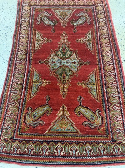 27072939d - Antiker Doroschk, Persien, um 1900, Wolle auf Baumwolle, ca. 122 x 75 cm, EHZ: 2 ...