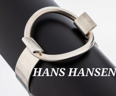 Image HANS HANSEN Armreif, Dänemark 1960er-70er Jahre, 925er Silber, schlichtes elegantes ...
