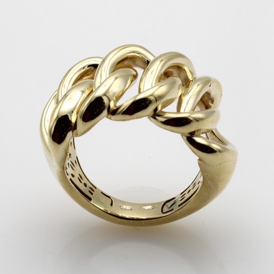 Image Ring im Kettendesign, GG 585/000, B. ca. 17 mm, RW ca. 56