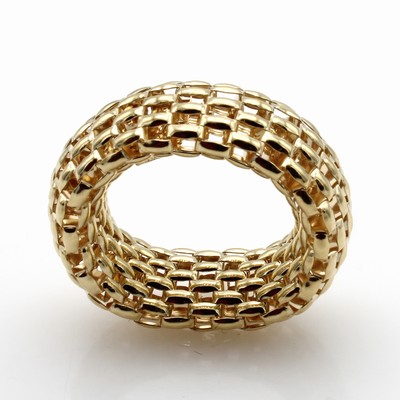 Image Ring im Himbeermuster, GG 585/000, B. ca. 10 mm, RW ca. 55