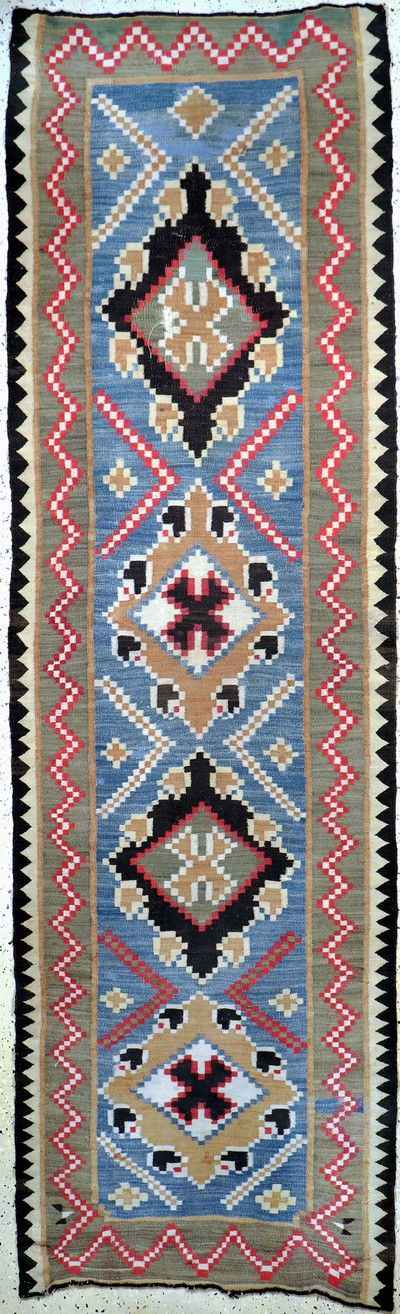 Image Bessarabien Kelim antik, Osteuropa, um 1900, Wolle auf Wolle, ca. 320 x 95 cm, EHZ: ...