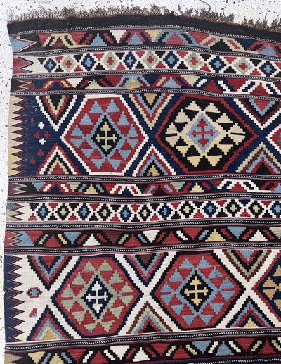 27072973e - Antiker Schirwan Kelim, Kaukasus, 19.Jhd, Wolle auf Wolle, ca. 285 x 160 cm, EHZ: ...