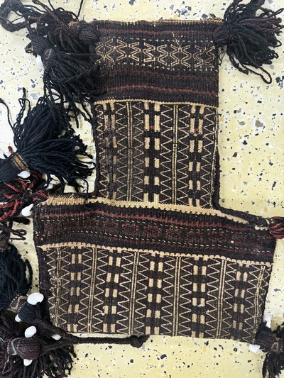 27072979b - 2 Lots Belutsch Taschen, Persien, um 1900, Wolle auf Wolle, ca. 100 x 63 cm & ca. 45 x ...