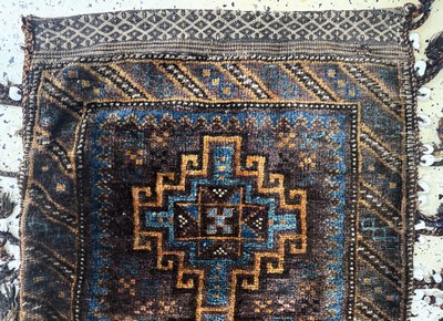 27072979c - 2 Lots Belutsch Taschen, Persien, um 1900, Wolle auf Wolle, ca. 100 x 63 cm & ca. 45 x ...