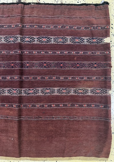 27072983a - 2 Lots Sumakh-Tschowal antik, Turkmenistan,um 1900, Wolle auf Wolle, ca. 110 x 100 cm & ...