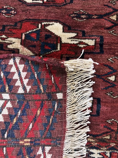 27072987d - Tschowal antik, Turkmenistan, um 1900, Wolle auf Wolle, ca. 138 x 80 cm, EHZ: 2 ...