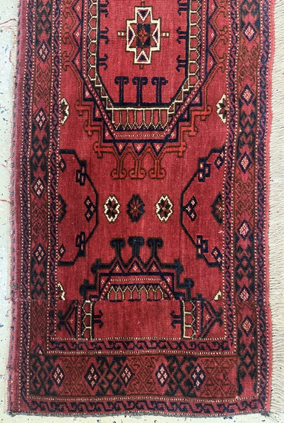 27072991e - 2 Lots Torba antik, Turkmenistan, 19.Jhd, Wolle auf Wolle, ca. 133 x 45 cm, EHZ: 3 ...