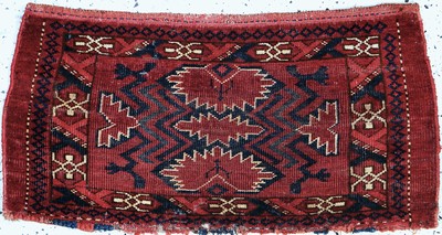 Image Beschir Torba antik, Turkmenistan, 19.Jhd, Wolle auf Wolle, ca. 90 x 45 cm, EHZ: 3-4 ...