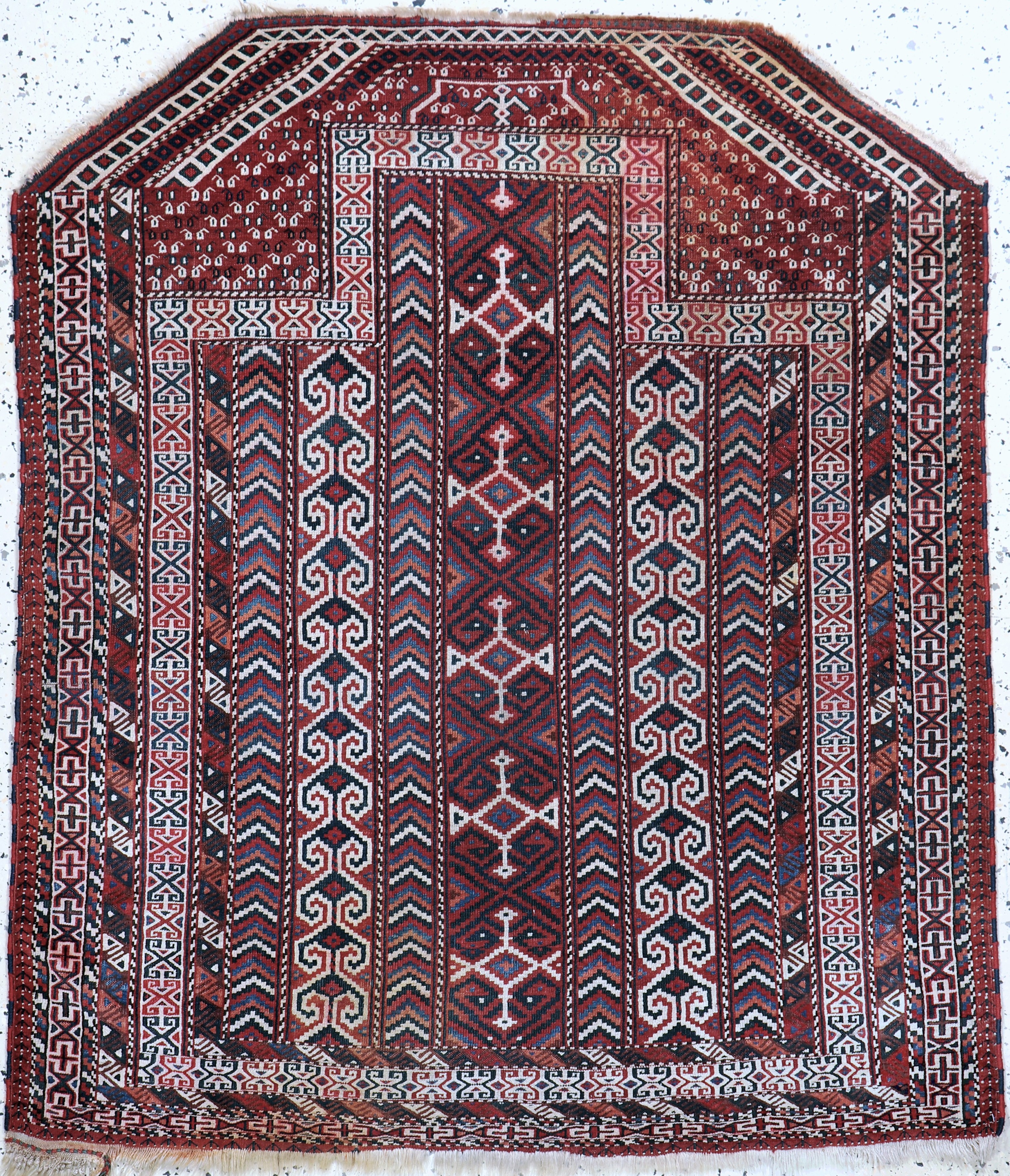 Image 27073018 - Yomud´Salachak´antik, Turkmenistan, 19.Jhd,Wolle auf Wolle, ca. 138 x 120 cm, ...
