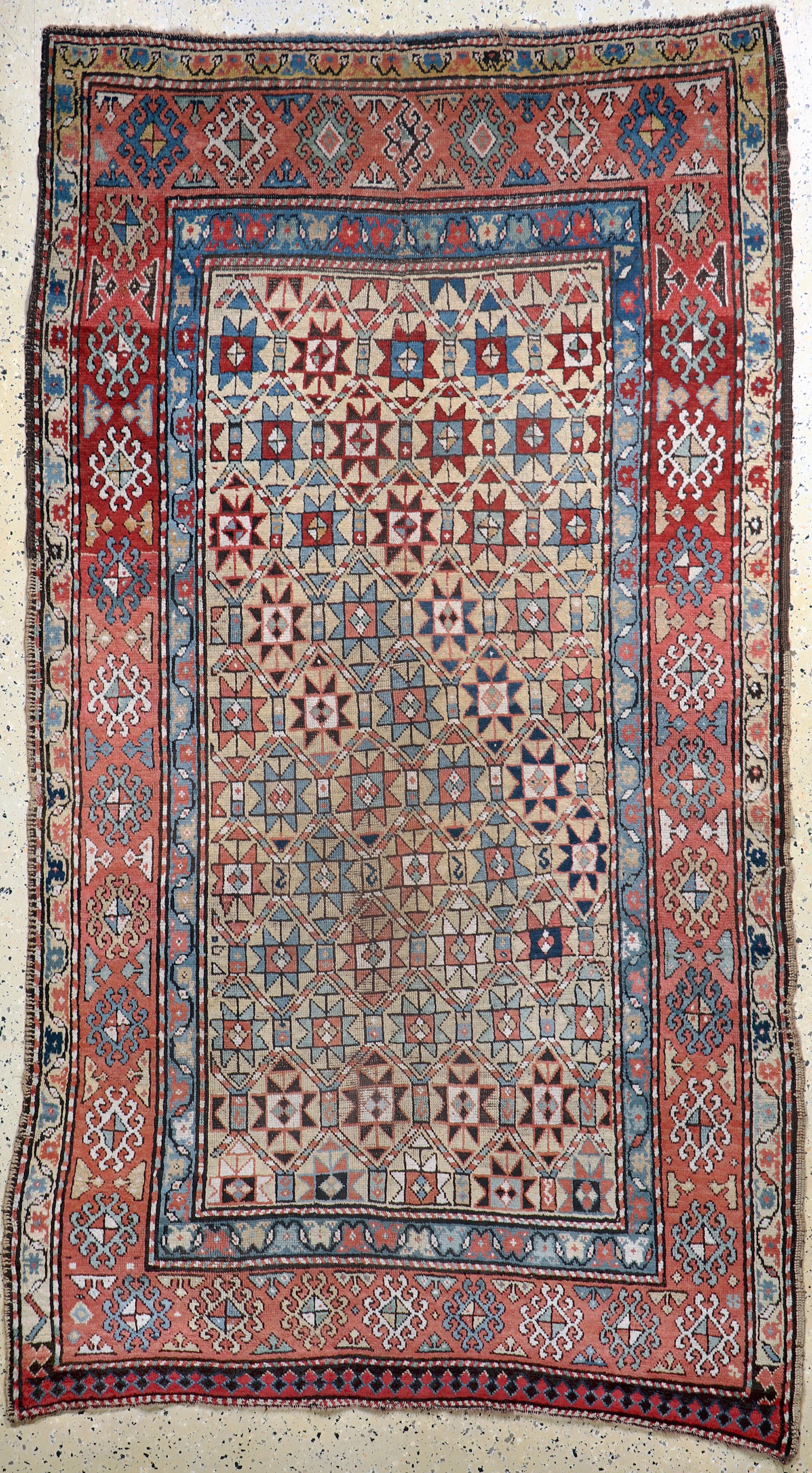 Image 27073024 - Antiker Kazak, Kaukasus, 19.Jhd, Wolle auf Wolle, ca. 240 x 140 cm, EHZ: 3 ...
