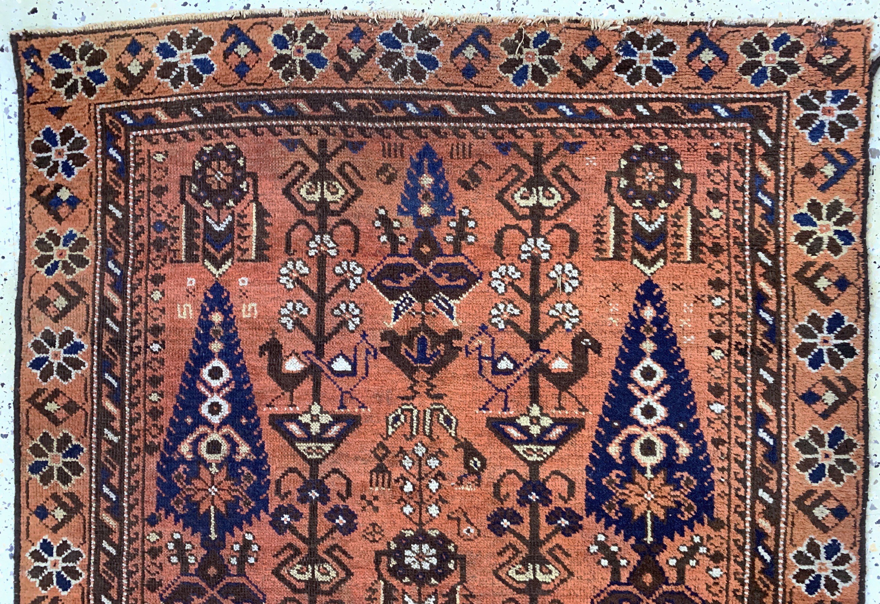 Detail a: Belutsch antik, Persien, um 1900, Wolle aufBaumwolle, ca. 202 x 108 cm, EHZ: 3(kleine Risse).