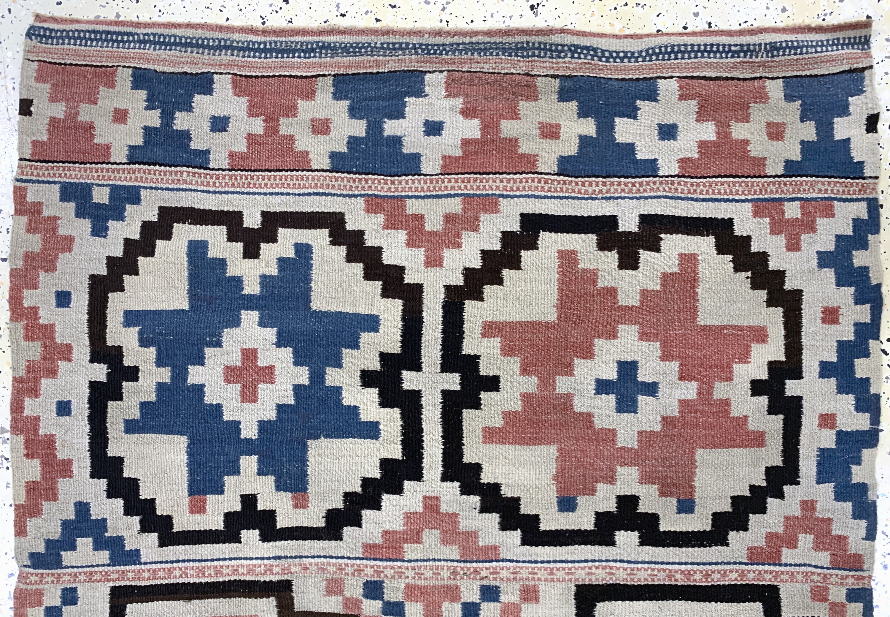 Detail a: Bessarabien Kelim antik, Osteuropa, um 1900, Wolle auf Wolle, ca. 146 x 120 cm, EHZ: 2