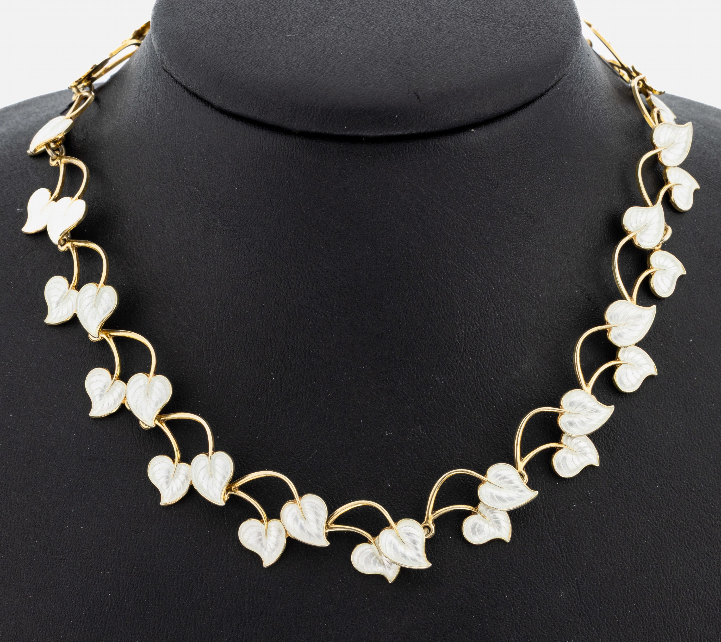 Image 27073084 - Email-Collier, Dänemark, wohl 1960er Jahre, 925er Silber verg., Glieder in Form von ...