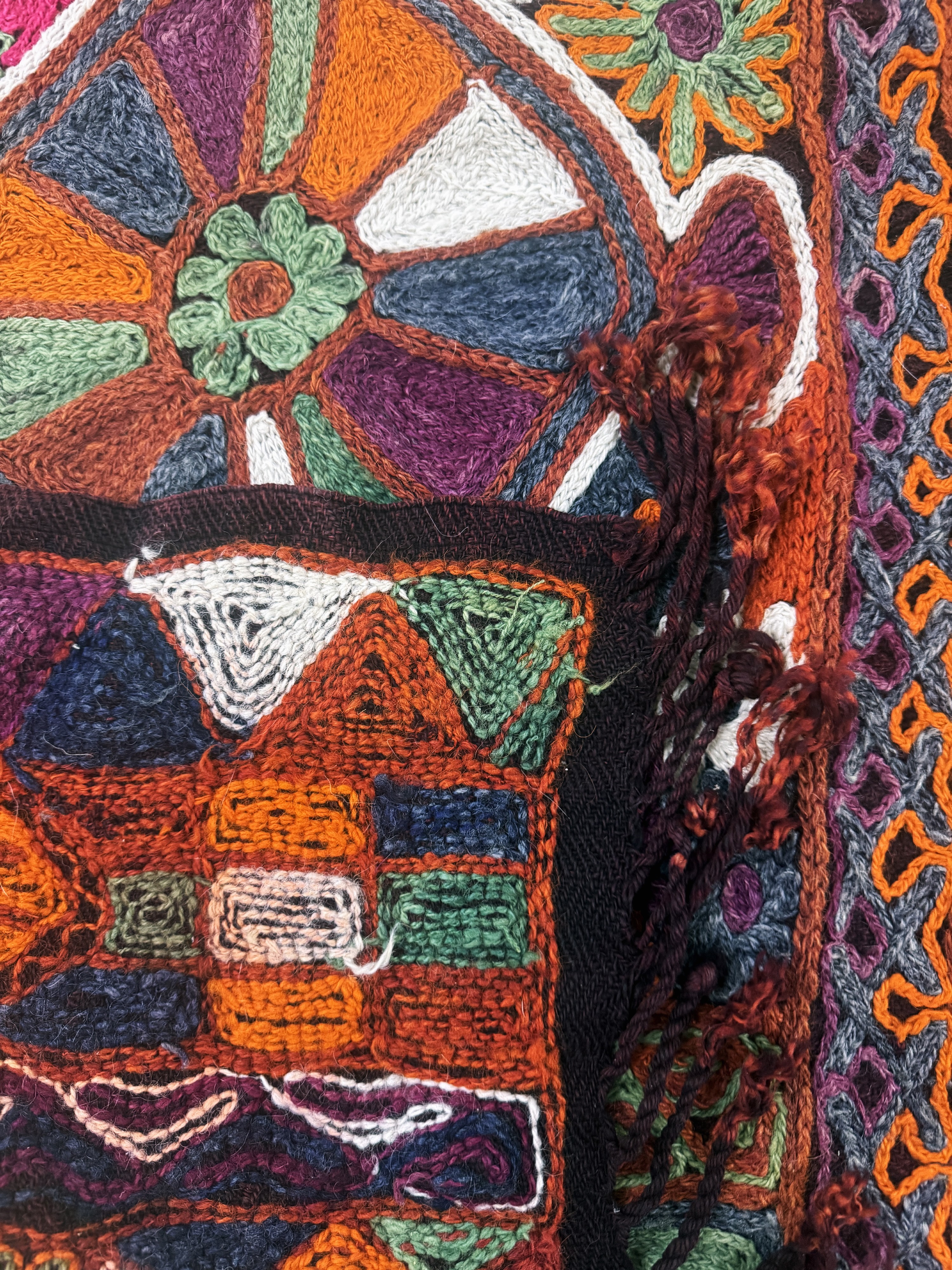 Detail f: Hochzeits-Kelim, Uzbekistan, Anfang 20.Jhd,Wolle auf Wolle, ca. 255 x 160 cm, EHZ: 2