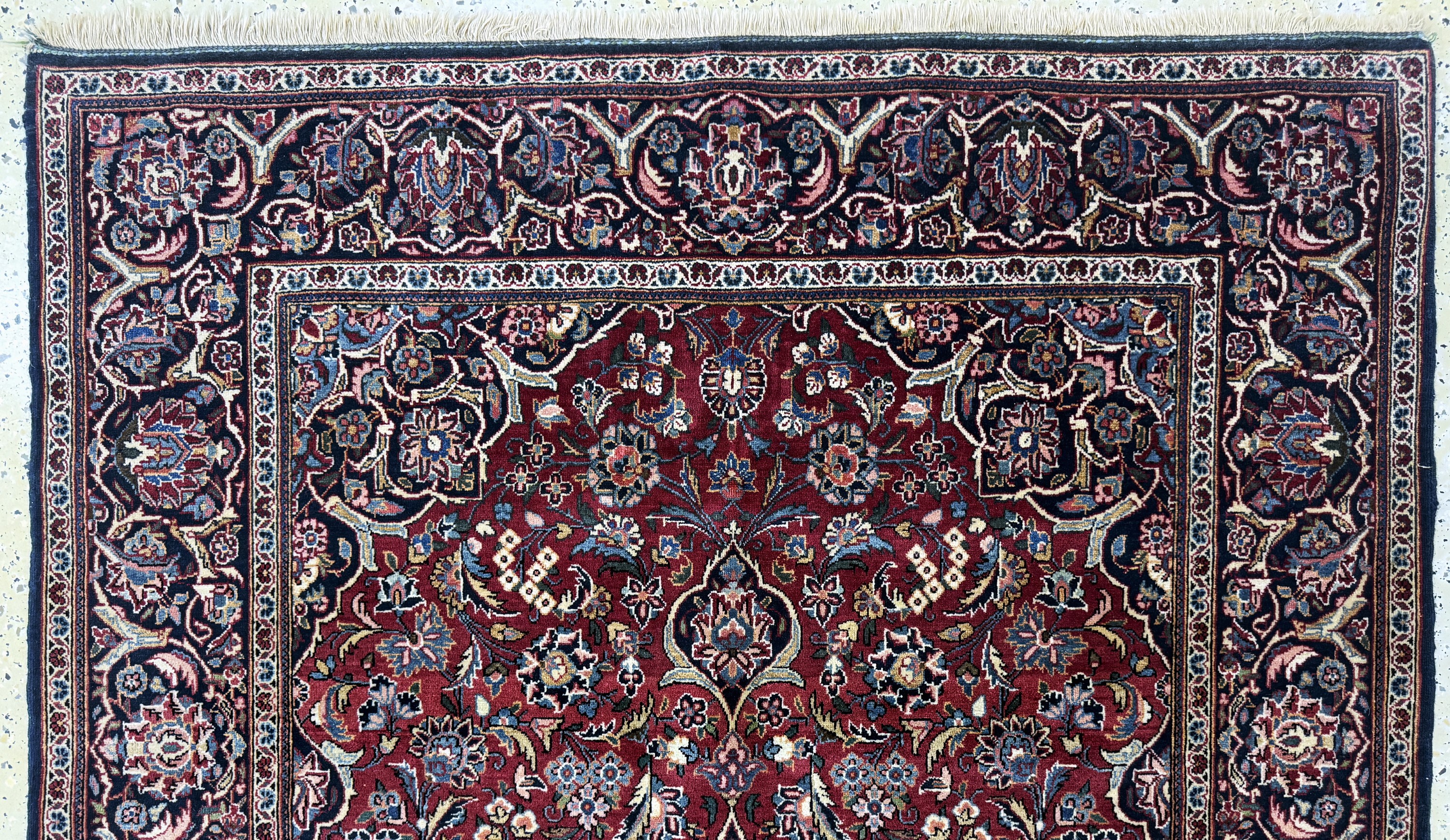 Detail a: Keschan Kork alt, Persien, Anfang 20.Jhd, Korkwolle auf Baumwolle, ca. 220 x 140 cm, EHZ: 2