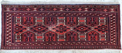 Image Tekke Torba antik, Turkmenistan, 19.Jhd, Wolle auf Wolle, ca. 140 x 55 cm, EHZ: 3 ...