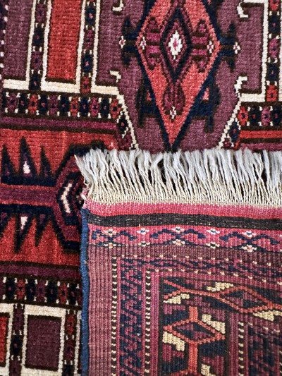 27073003c - Tekke Torba antik, Turkmenistan, 19.Jhd, Wolle auf Wolle, ca. 140 x 55 cm, EHZ: 3 ...
