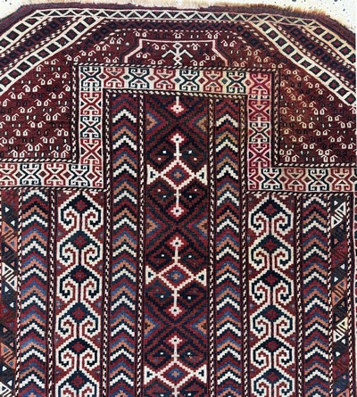 27073018c - Yomud´Salachak´antik, Turkmenistan, 19.Jhd,Wolle auf Wolle, ca. 138 x 120 cm, ...