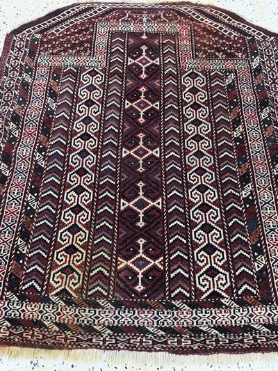 27073018d - Yomud´Salachak´antik, Turkmenistan, 19.Jhd,Wolle auf Wolle, ca. 138 x 120 cm, ...