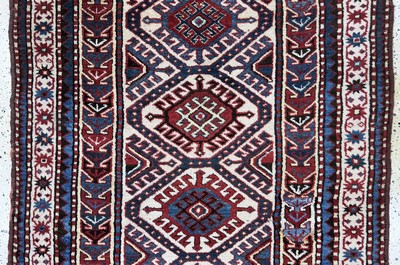 27073027b - Antiker´Mogan´Kazak, Kaukasus, 19.Jhd, Wolle auf Wolle, ca. 260 x 140 cm, EHZ: ...