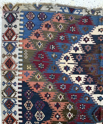 27073028e - Aydin Kelim antik, Türkei, 19.Jhd, Wolle auf Wolle, ca. 270 x 185 cm, EHZ: ...