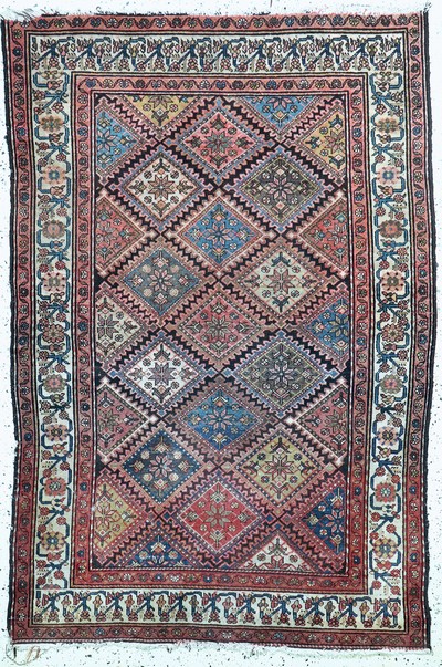 Image Hamadan antik, Persien, um 1900, Wolle auf Baumwolle, ca. 193 x 130 cm, Mottenfraß, ...