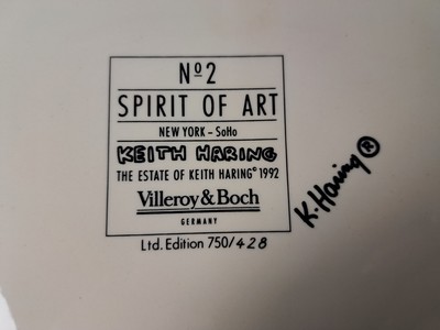 27073042d - Deckeldose, Keith Haring x Villeroy & Boch, Edition No.2 Spirit of Art, 1992, Porzellan, ...