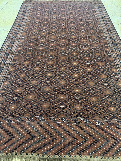 27073045g - Yomud Sumakh antik, Turkmenistan, 19.Jhd, Wolle auf Wolle, ca. 320 x 190 cm, EHZ: ...