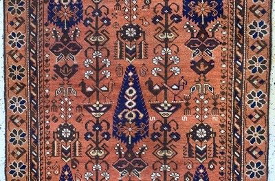 27073047b - Baloch antique, Persia, around 1900, wool on cotton, approx. 202 x 108 cm, condition: 3 ...