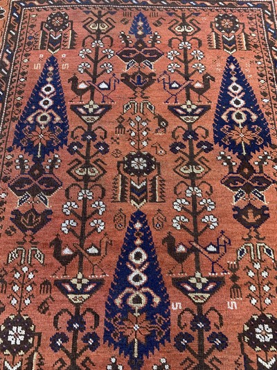 27073047d - Baloch antique, Persia, around 1900, wool on cotton, approx. 202 x 108 cm, condition: 3 ...