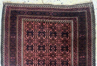 27073051a - Belutsch antik, Persien, um 1900, Wolle aufWolle, ca. 150 x 87 cm, EHZ: 2-3 ...