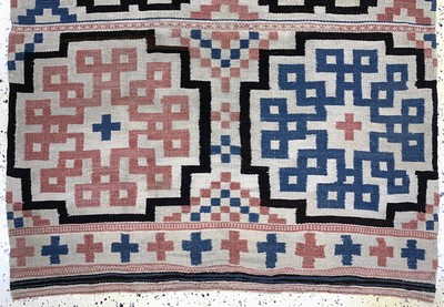 27073053b - Bessarabien Kelim antik, Osteuropa, um 1900, Wolle auf Wolle, ca. 146 x 120 cm, EHZ: 2 ...