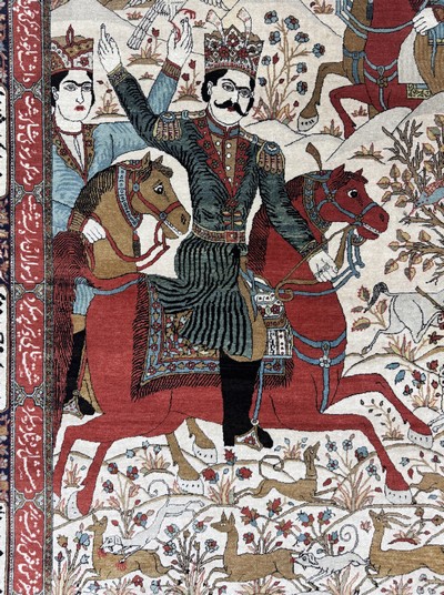 27073055c - Keschan´Mohtasham´fein antik, Persien(Bahram Gur Geschichte), 19.Jhd, ...