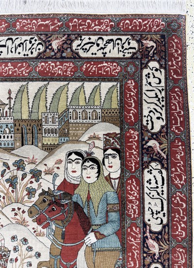 27073055f - Keschan´Mohtasham´fein antik, Persien(Bahram Gur Geschichte), 19.Jhd, ...