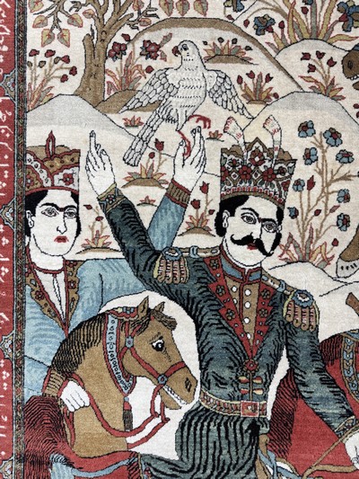27073055h - Keschan´Mohtasham´fein antik, Persien(Bahram Gur Geschichte), 19.Jhd, ...
