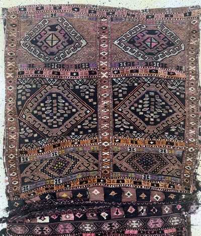 27073087a - Sumakh Doppeltasche, Türkei, Anfang 20.Jhd, Wolle auf Wolle, ca. 200 x 92 cm, EHZ:2 ...
