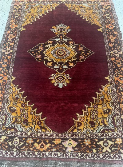 27073088d - Yahyaleh alt, Türkei, Mitte 20.Jhd, Wolle auf Wolle, ca. 170 x 113 cm, EHZ: 2 ...