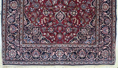 27073091c - Kashan cork old, Persia, early 20th century, corkwool on cotton, approx. 220 x 140 cm, ...