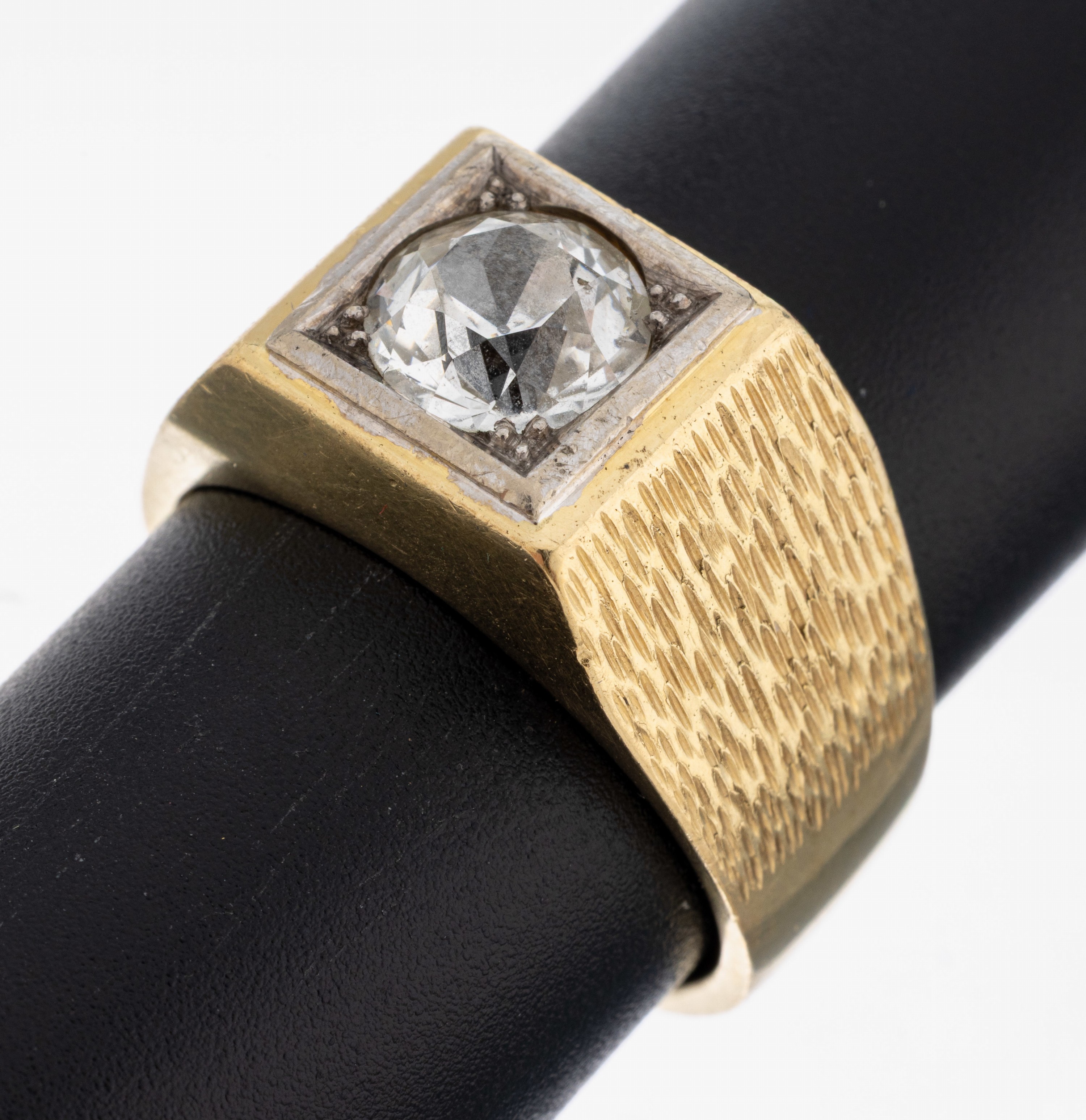 Image 27073129 - 14 kt Gold Diamant-Ring, GG/WG 585/000, schwere qualitätvolle Verarbeitung, in WG ...