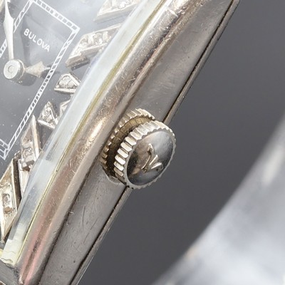 27073688b - BULOVA seltene Cocktailwatch, USA um 1940, Handaufzug, 2-teil. Palladium-geh. m. verd. ...