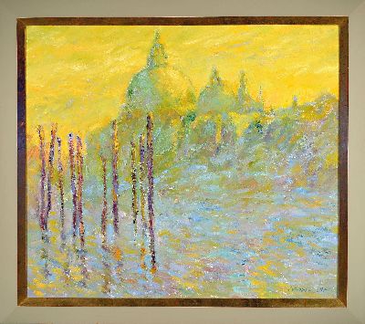 27073708k - Klaus Schoppe, 1939 Bremen-2023 Worpswede, #´Venice - The haze rises#´, atmospheric view ...