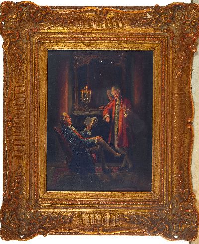 27073725k - Otto Kirchner, 1887 Eckartshausen-1960 München, stimmungsvolles Interieur mit zwei ...